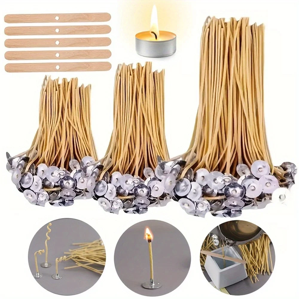 Beeswax Taper Candle - Mechas de vela 50 pçs 8