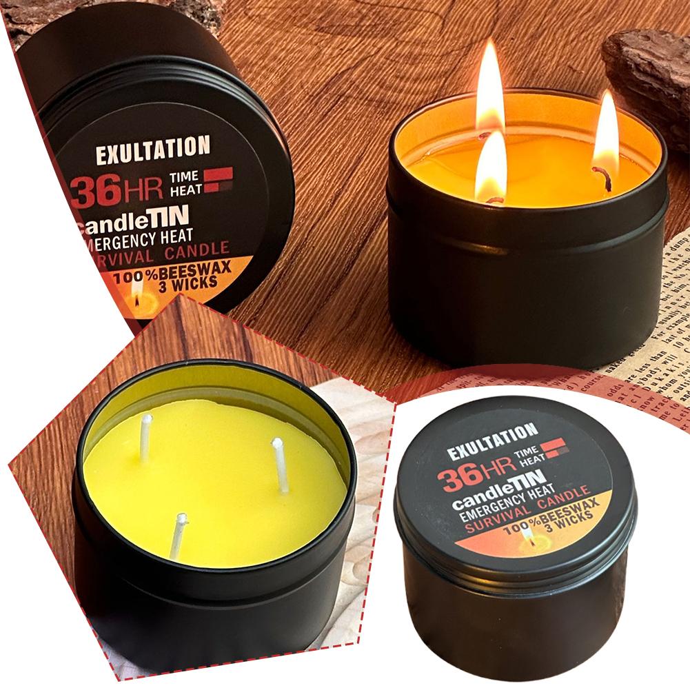 Beeswax Taper Candle - Vela de emergência 36 horas, 3