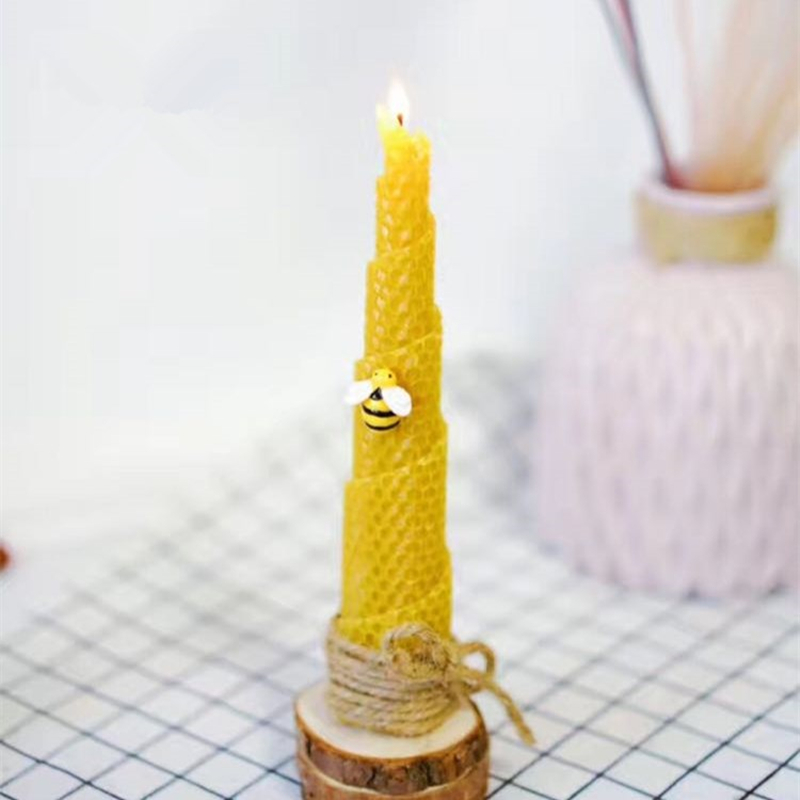 12pçs 15cm * 20cm * 0.3cm mate - Beeswax Taper Candle avaliação e preço